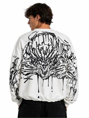 VEES XL White Graphic
Oversized Cropped
Sweatshirt